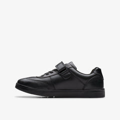 Disco Pace Kid Black Leather | Clarks for sale