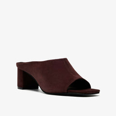 Siray Mule Dark Brown Suede | Clarks on Sale