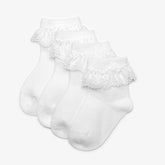 Frilly Socks 4 Pack White 0-6 Months White | Clarks Sale