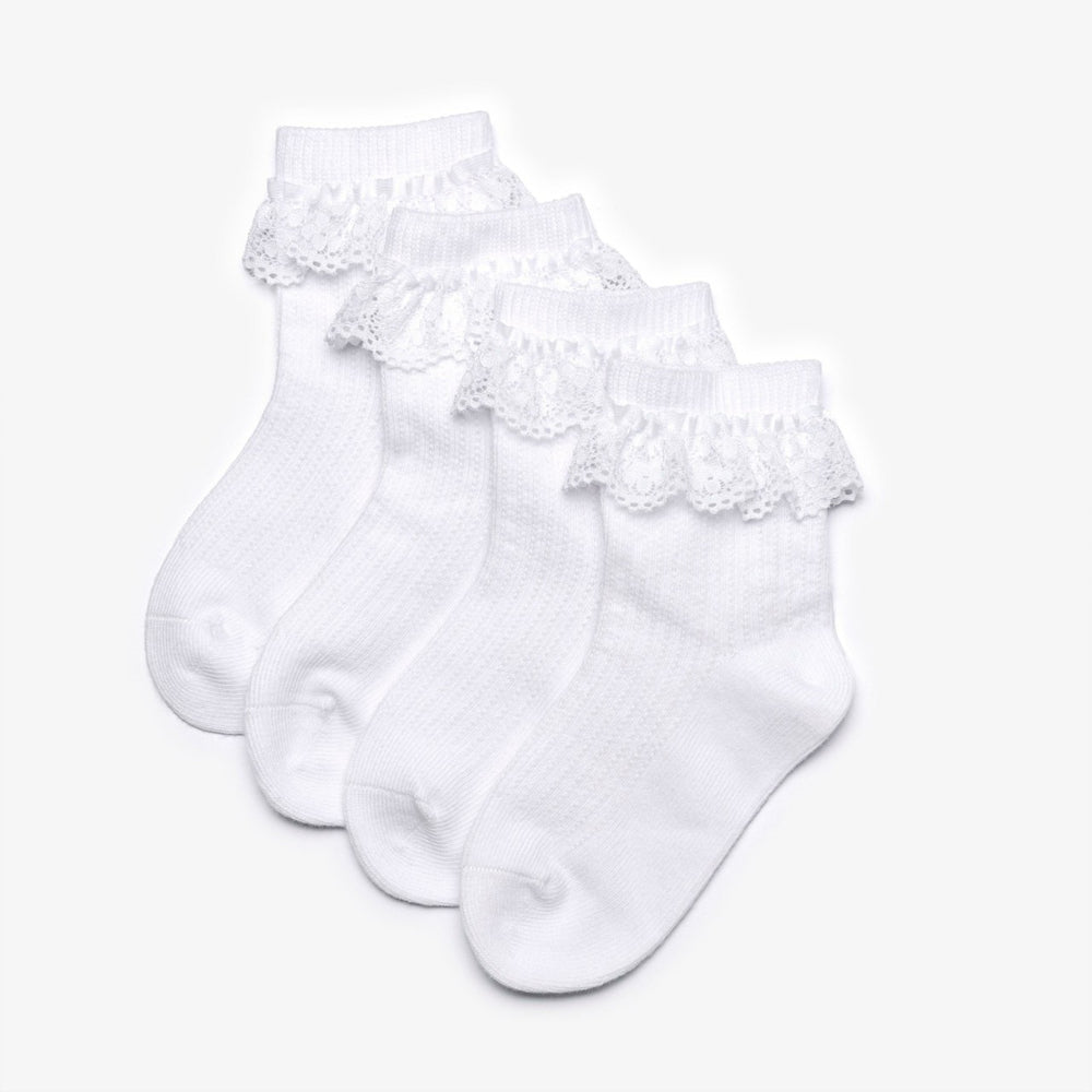 Frilly Socks White 4 Pack 1-2 Years White | Clarks discount