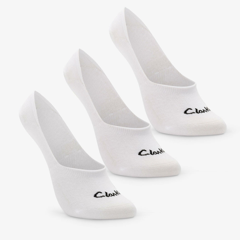 Sock Liners 3 Pack Size 2-8 White | Clarks on Sale