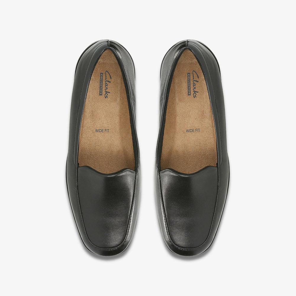 Georgia Loafer Black Leather | Clarks for sale