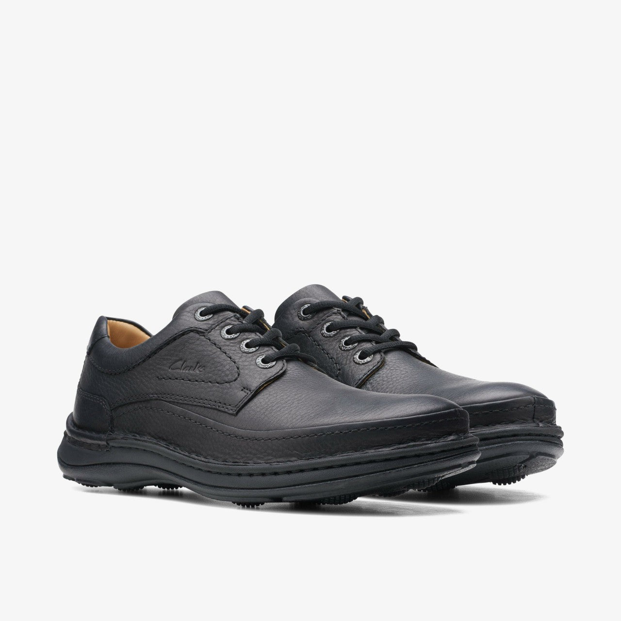 Nature Three Black Leather | Clarks for sale