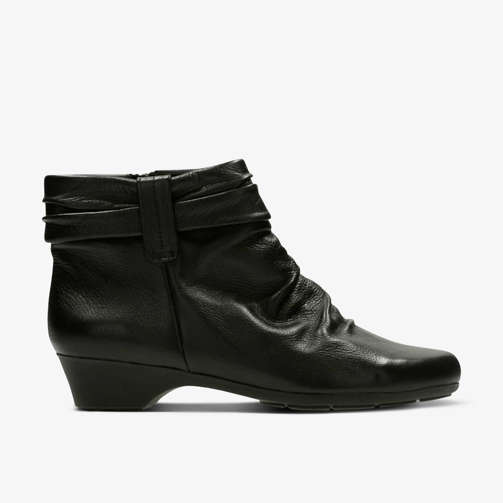 Matron Ella Ankle Boot Black Leather | Clarks outlet
