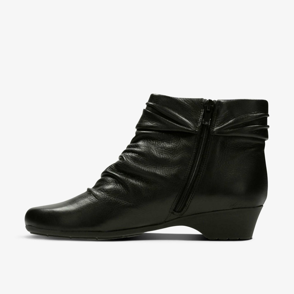 Matron Ella Ankle Boot Black Leather | Clarks outlet