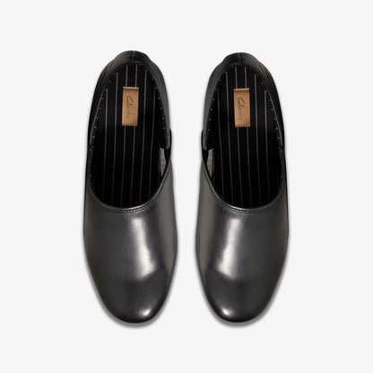Harston Elite Slipper Black Leather | Clarks outlet
