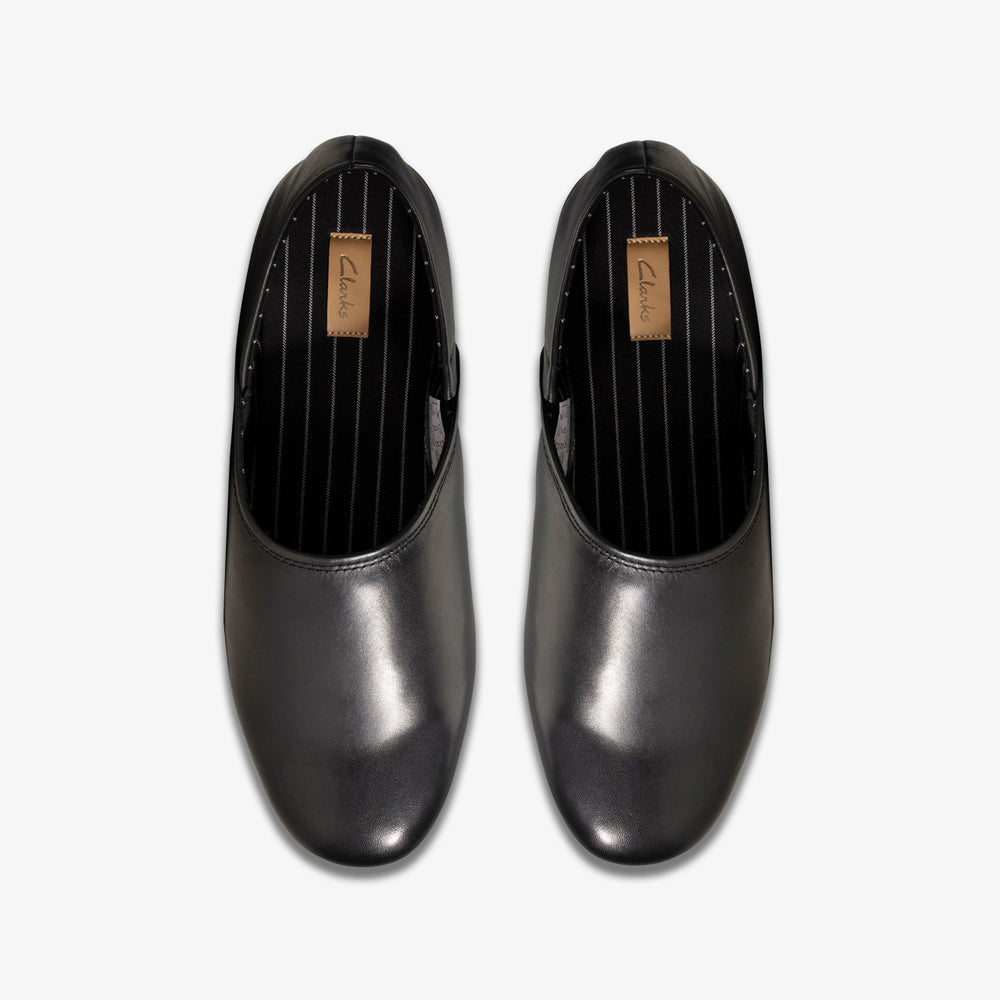 Harston Elite Slipper Black Leather | Clarks outlet