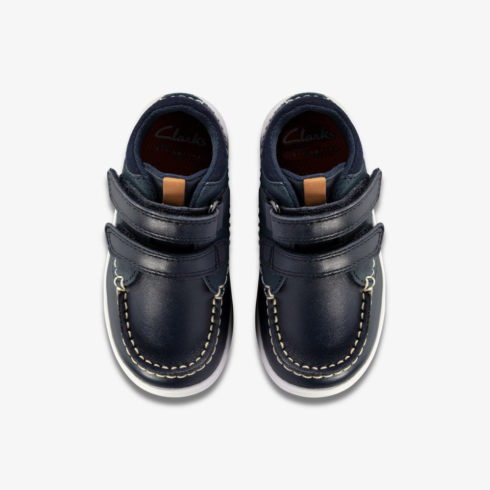 Crest Tuktu Toddler Navy Leather | Clarks on Sale