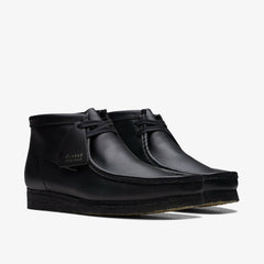 Wallabee Boot Black Leather | Clarks discount