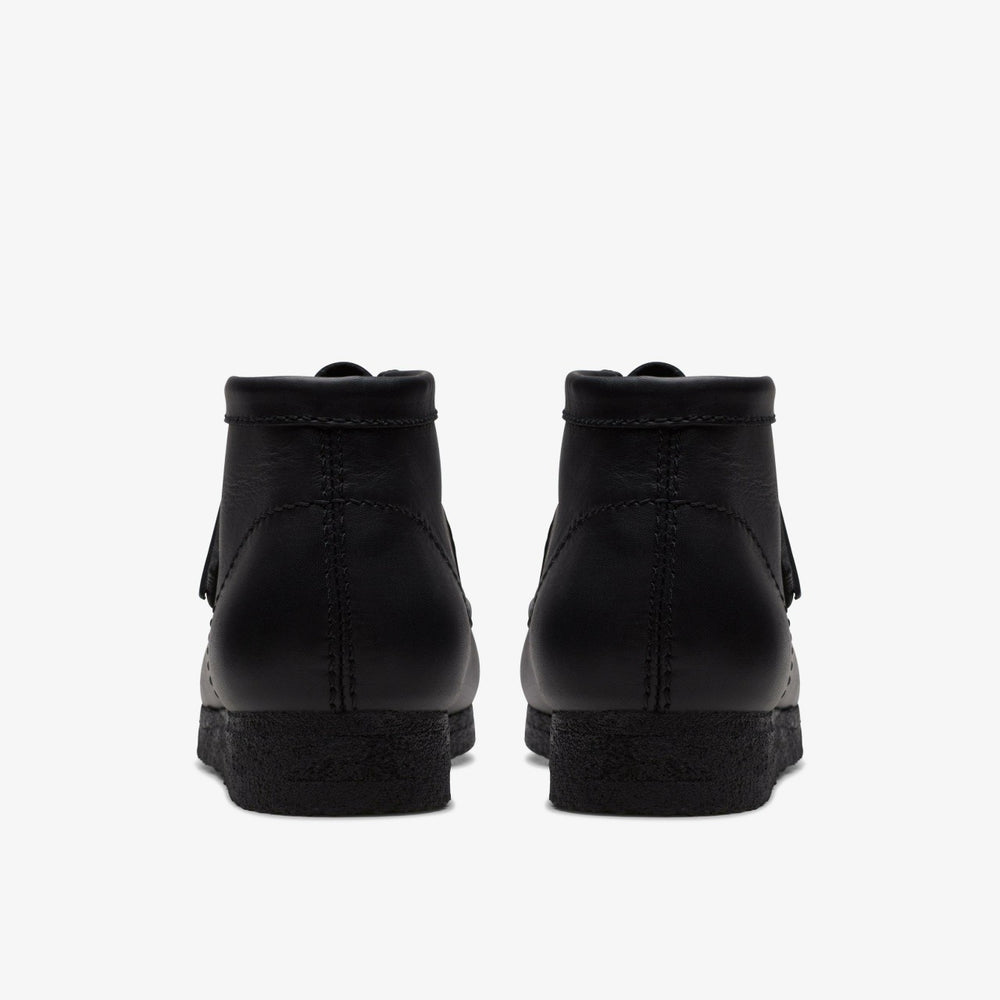 Wallabee Boot Black Leather | Clarks discount
