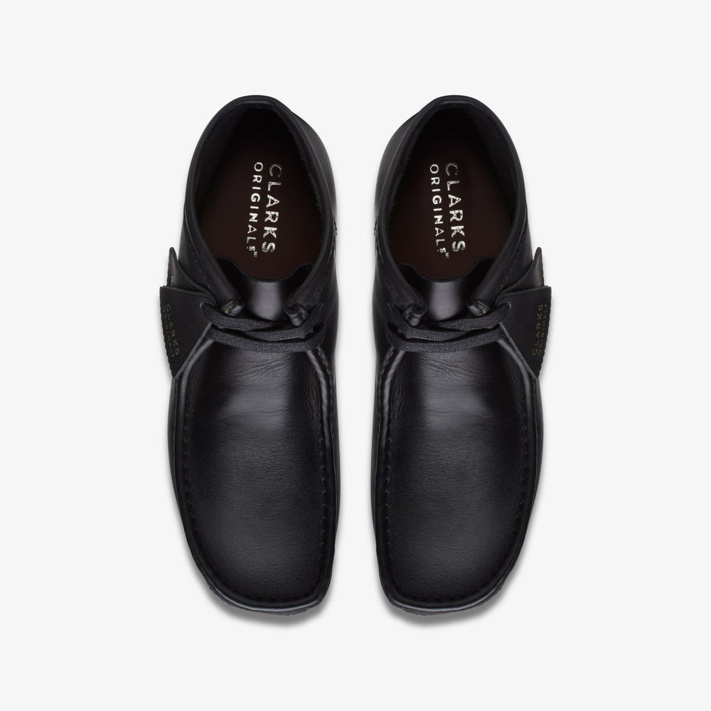 Wallabee Boot Black Leather | Clarks discount