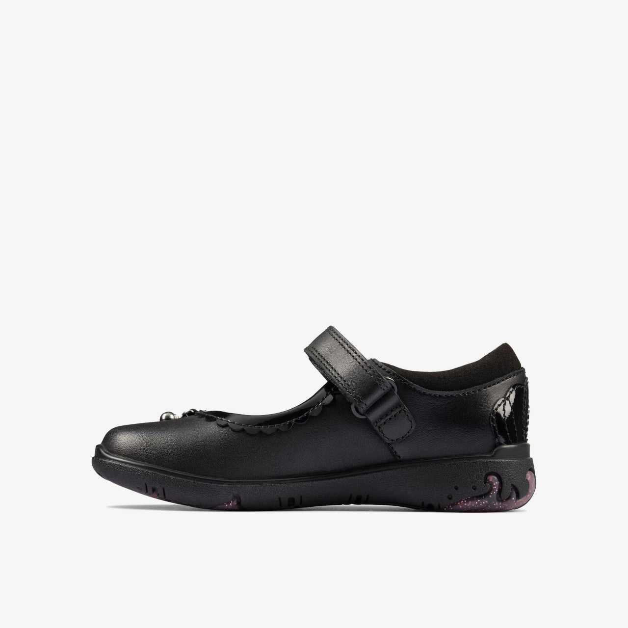 Sea Shimmer Toddler Black Leather | Clarks on Sale