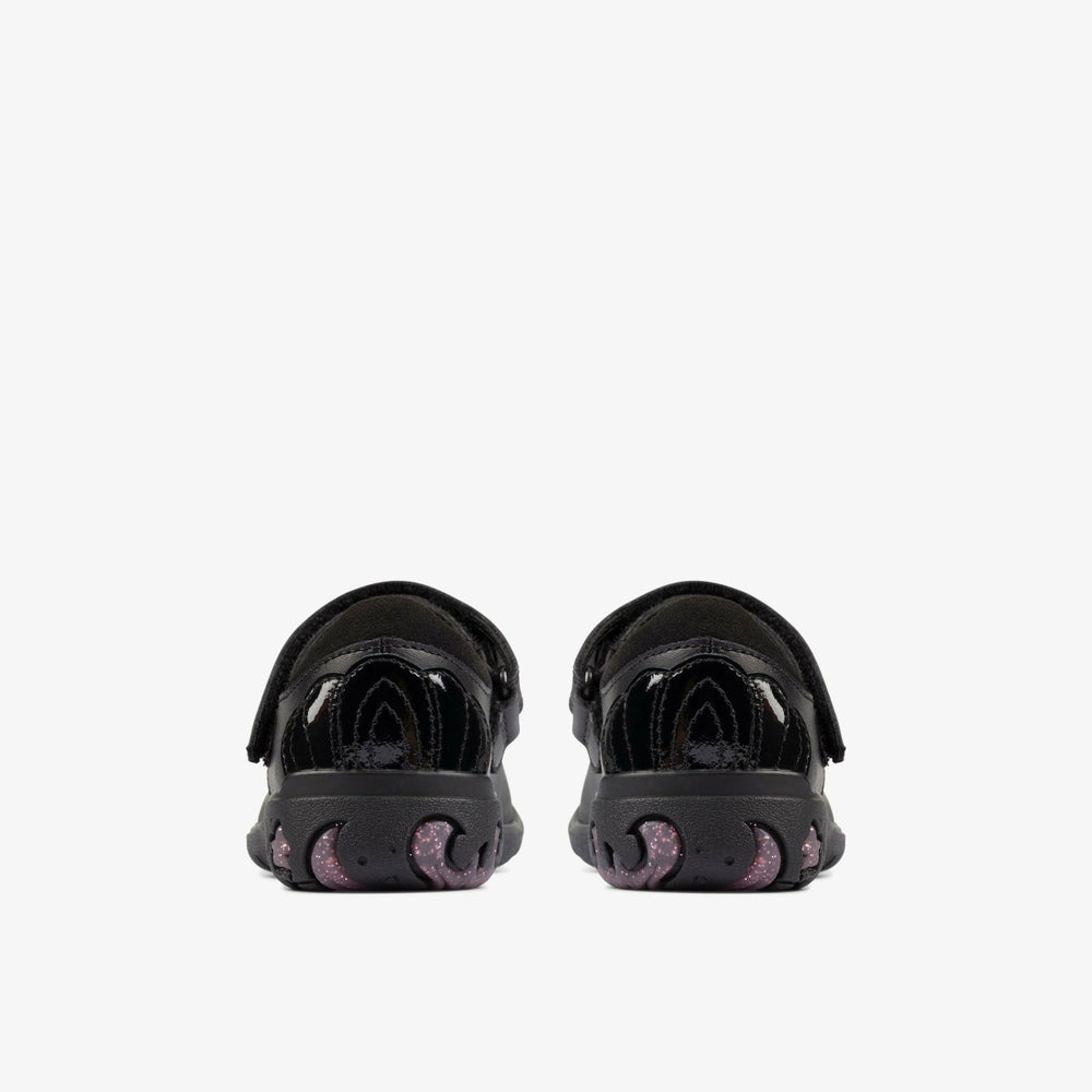Sea Shimmer Toddler Black Leather | Clarks on Sale