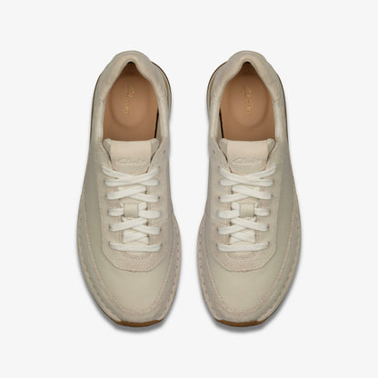 Craft Run Lace White Suede | Clarks outlet