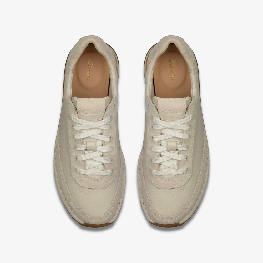 Craft Run Lace White Suede | Clarks outlet