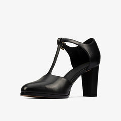 Kaylin 85 T Bar Black Leather | Clarks online