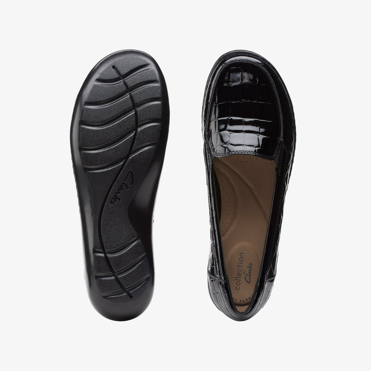 Ashland Jam Black Patent/Crocodile | Clarks on Sale