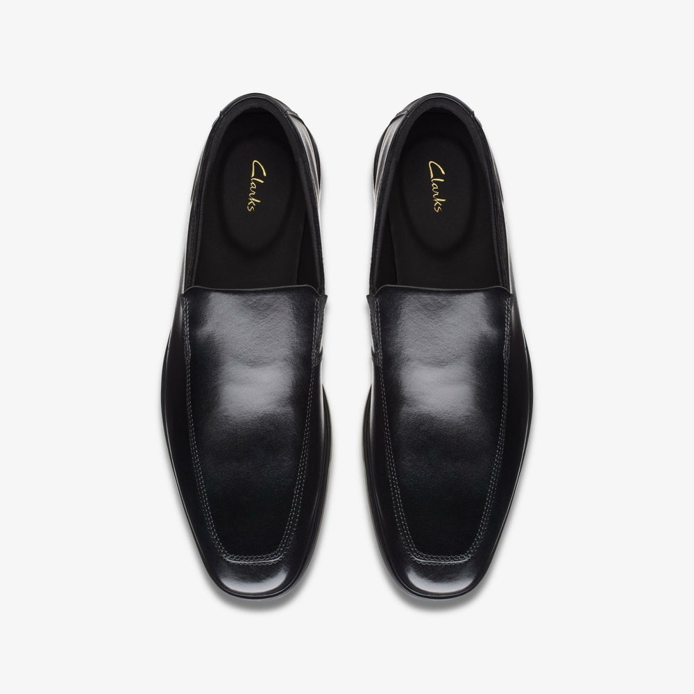 Howard Edge Loafer Black Leather | Clarks for sale