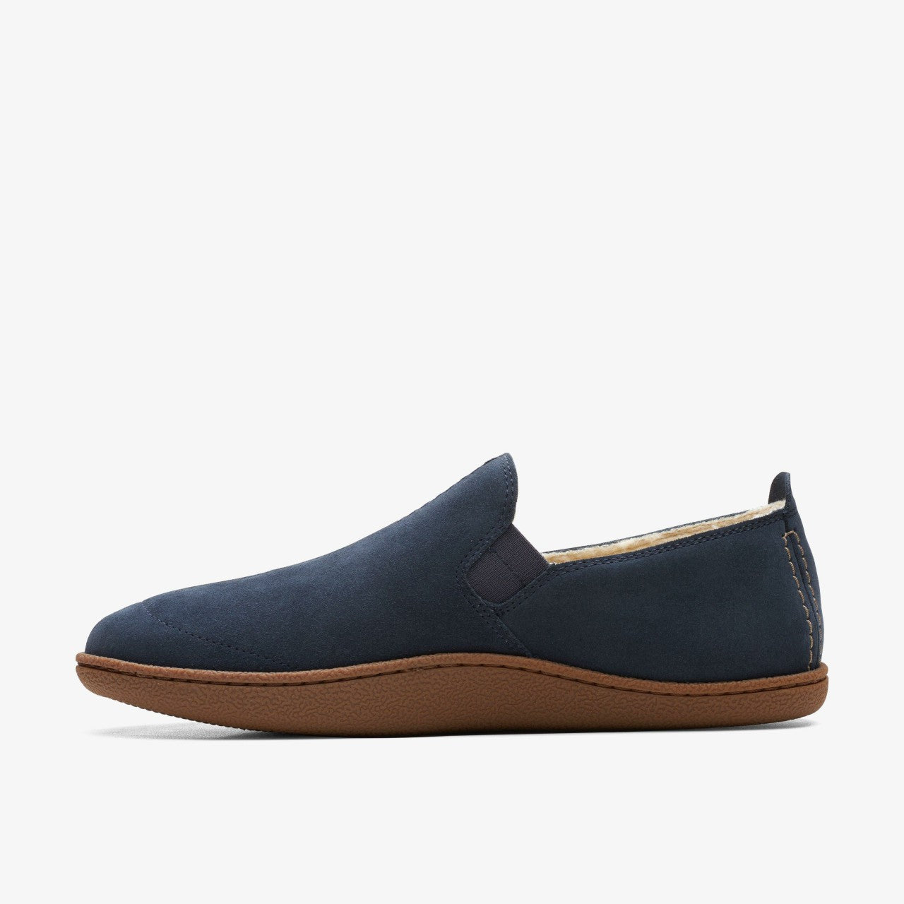 Home Mocc Slipper Navy Suede | Clarks online