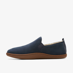 Home Mocc Slipper Navy Suede | Clarks online
