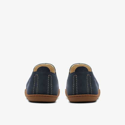 Home Mocc Slipper Navy Suede | Clarks online