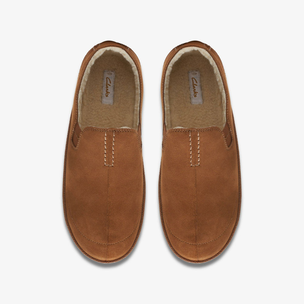 Home Mocc Slipper Tan Suede | Clarks for sale