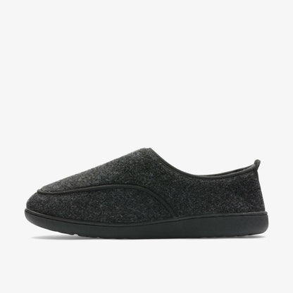 King Riptape Slipper Dark Grey Felt | Clarks for sale