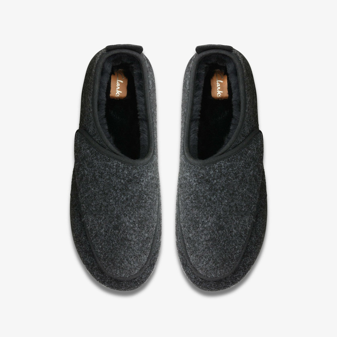 King Riptape Slipper Dark Grey Felt | Clarks for sale