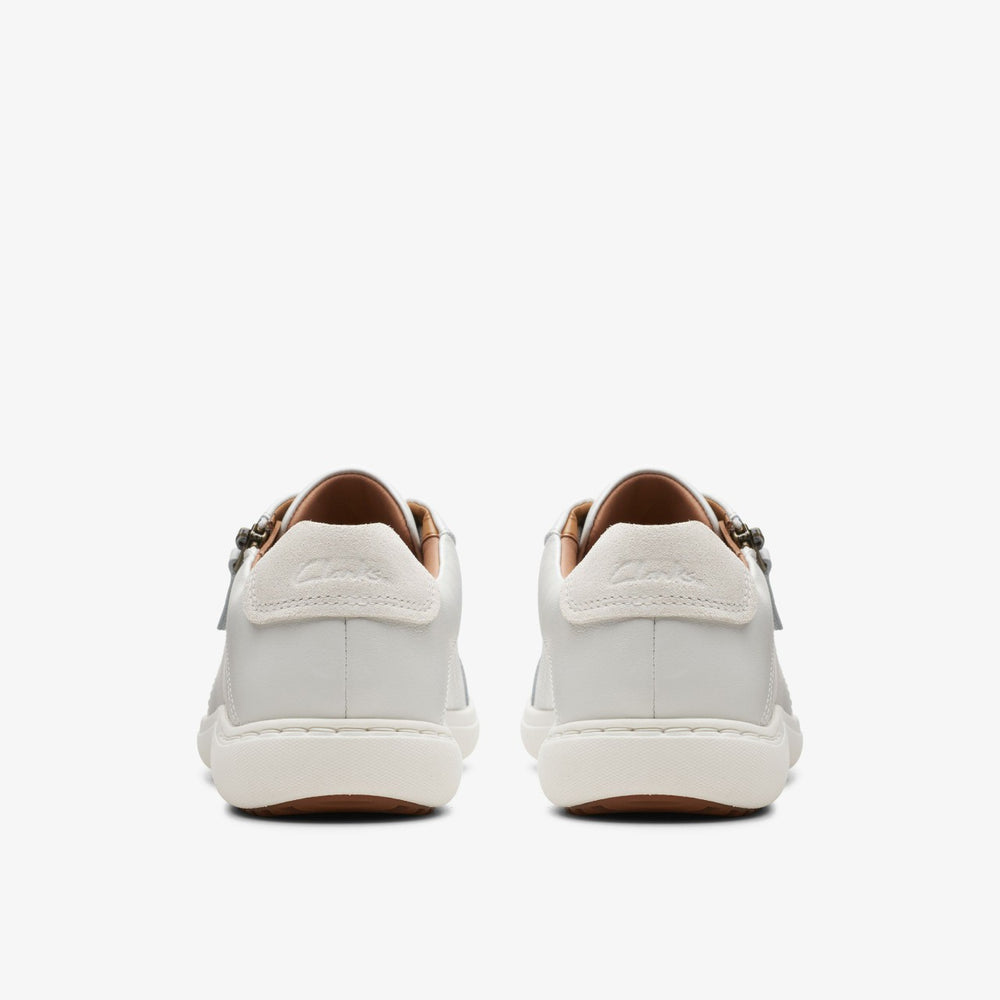 Nalle Lace White Leather | Clarks for sale