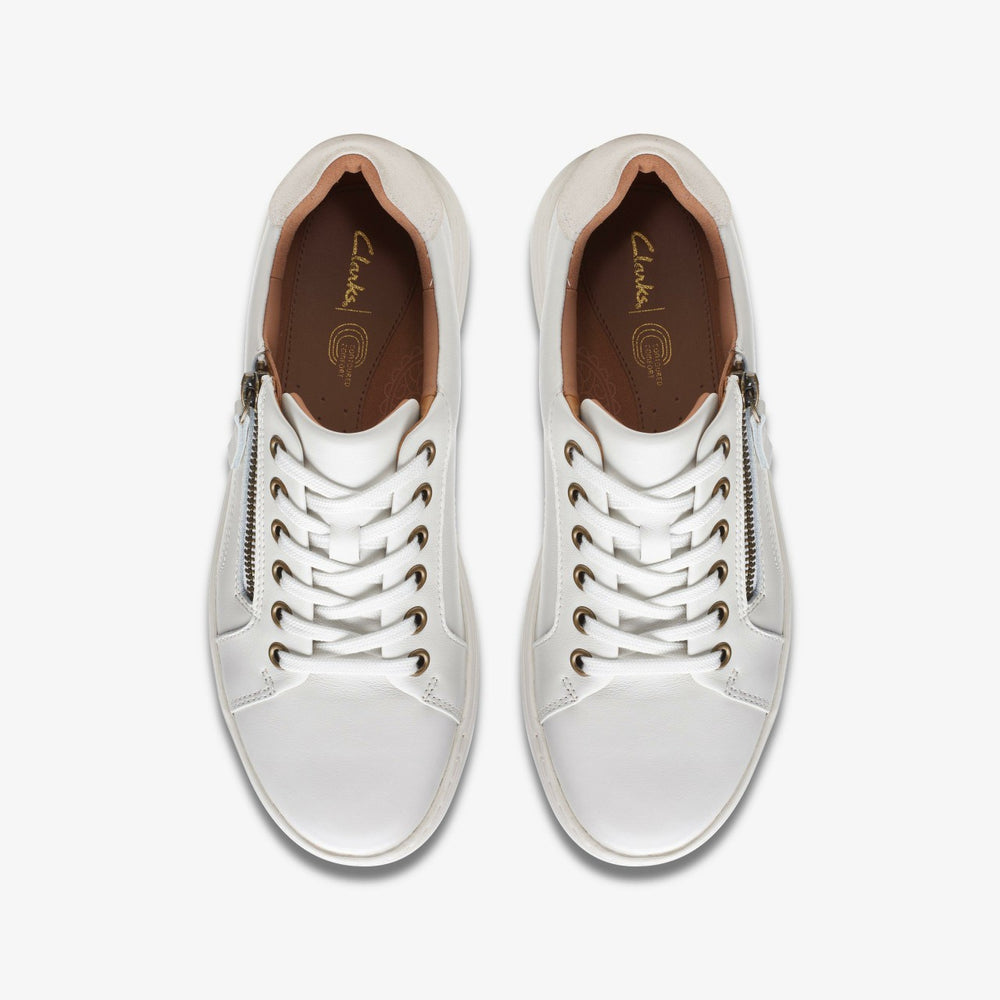 Nalle Lace White Leather | Clarks for sale
