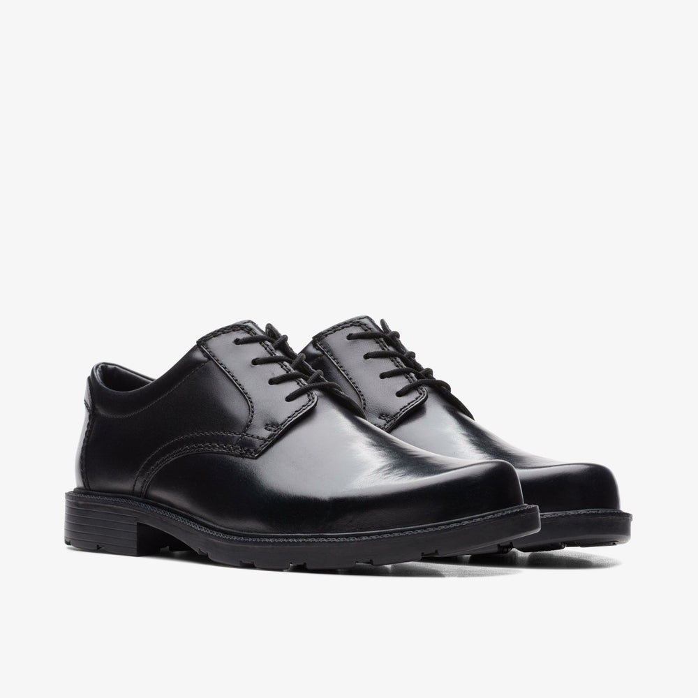 Kerton Lace Black Leather | Clarks for sale