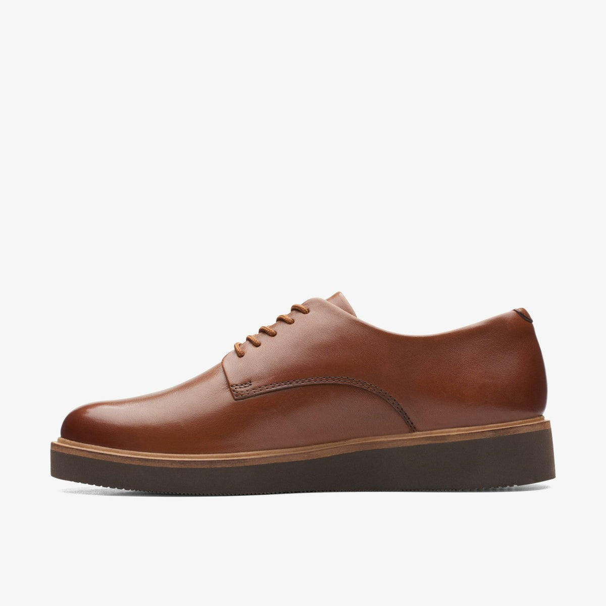 Glickly Derby Dark Tan Leather | Clarks on Sale