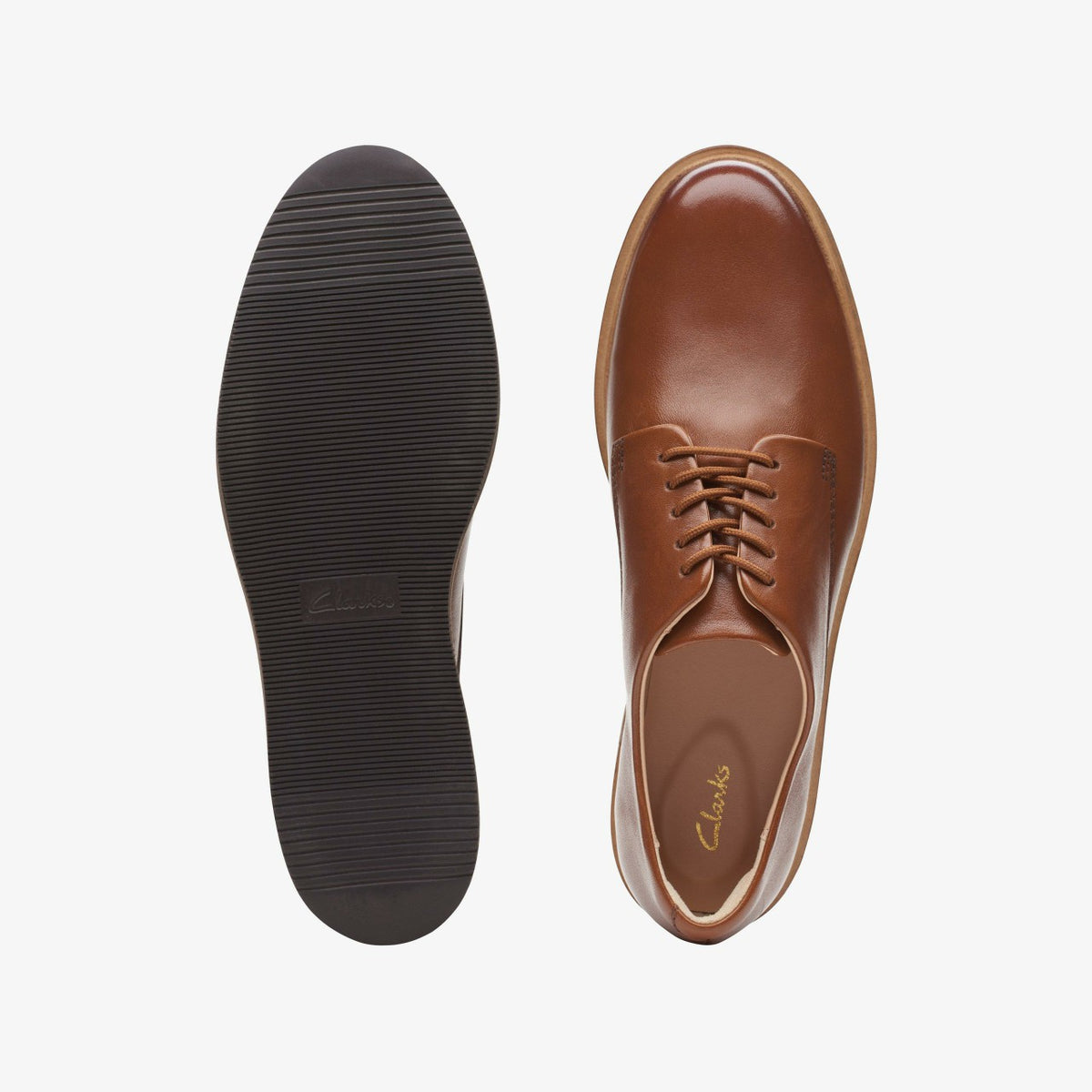Glickly Derby Dark Tan Leather | Clarks on Sale
