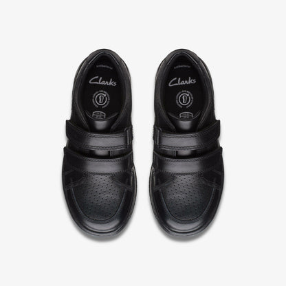 Fawn Strap Kid Black Leather | Clarks for sale
