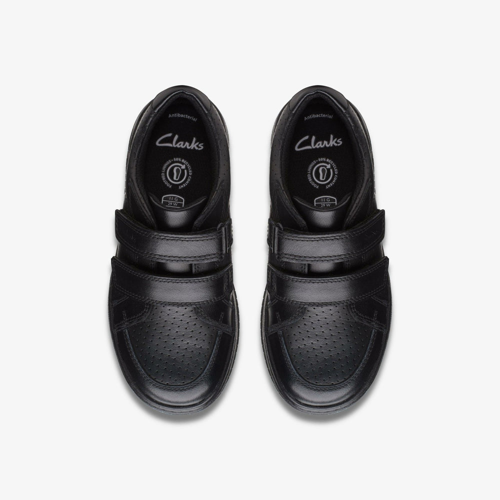 Fawn Strap Kid Black Leather | Clarks for sale