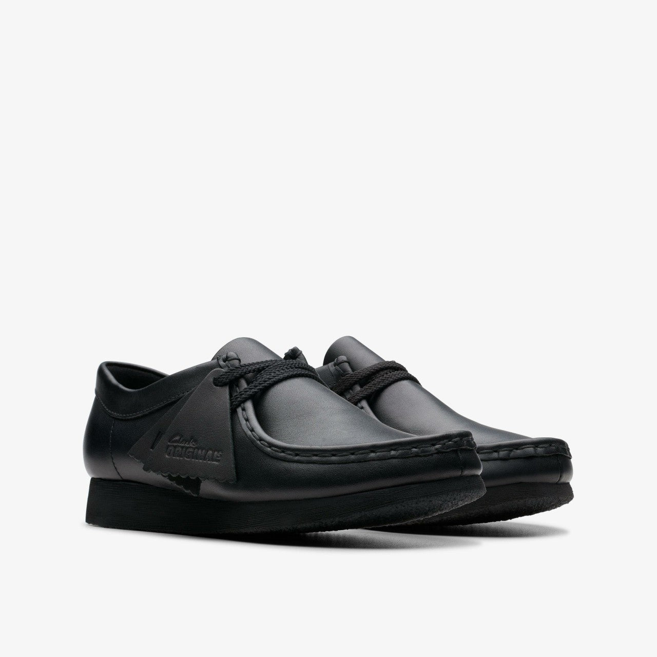 Wallabee Older Black Leather | Clarks for sale