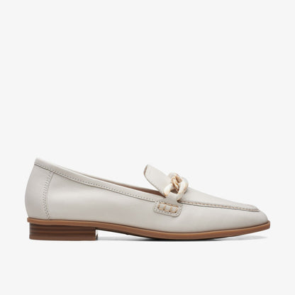 Sarafyna Iris Loafer White Leather | Clarks discount