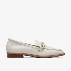 Sarafyna Iris Loafer White Leather | Clarks discount
