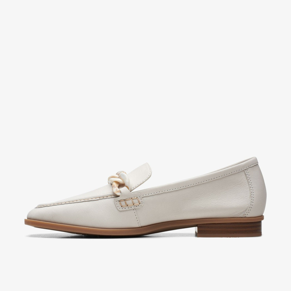 Sarafyna Iris Loafer White Leather | Clarks discount