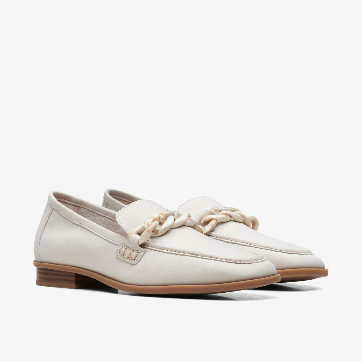 Sarafyna Iris Loafer White Leather | Clarks discount