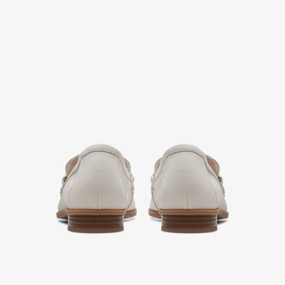 Sarafyna Iris Loafer White Leather | Clarks discount