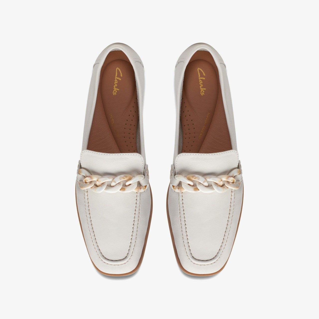 Sarafyna Iris Loafer White Leather | Clarks discount
