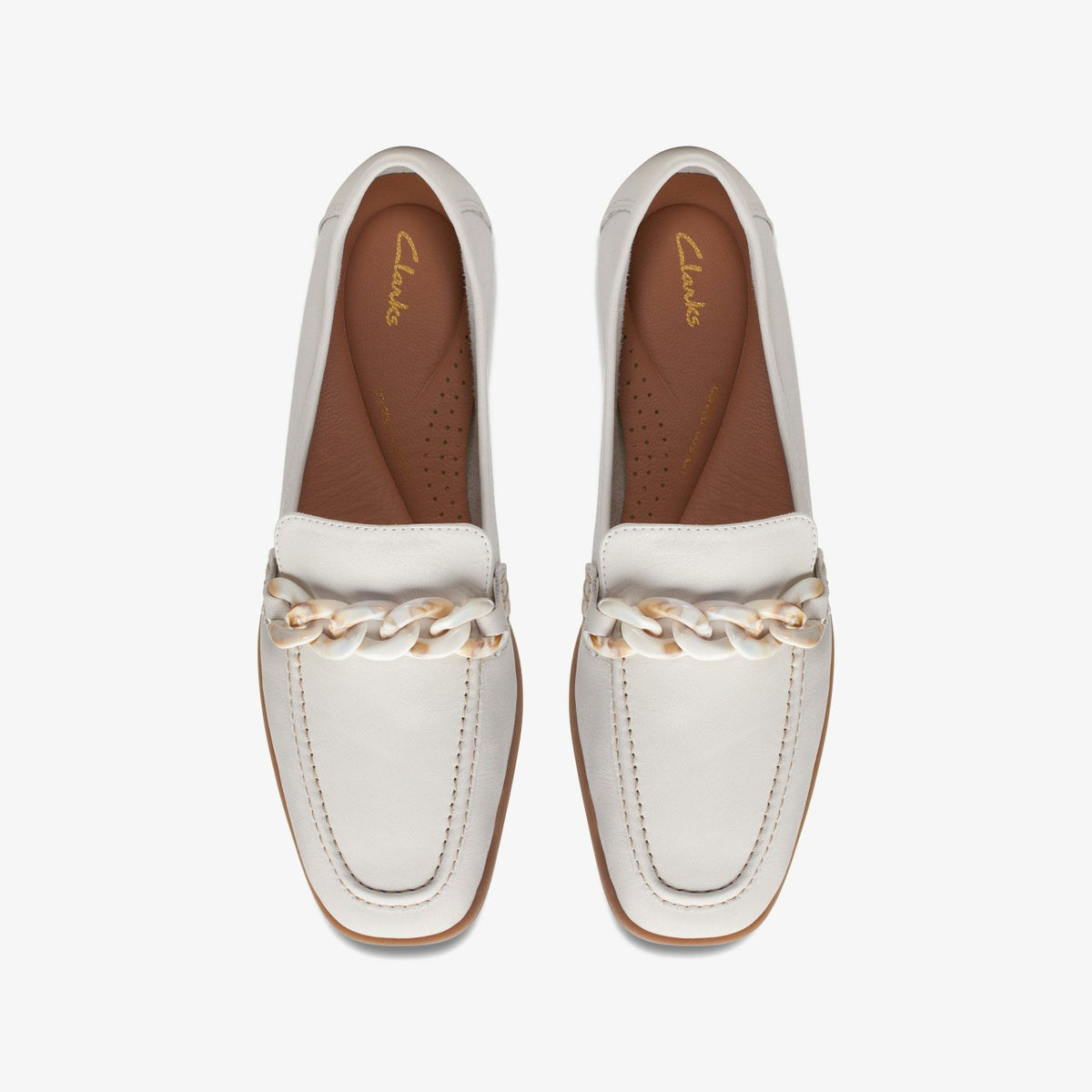 Sarafyna Iris Loafer White Leather | Clarks discount
