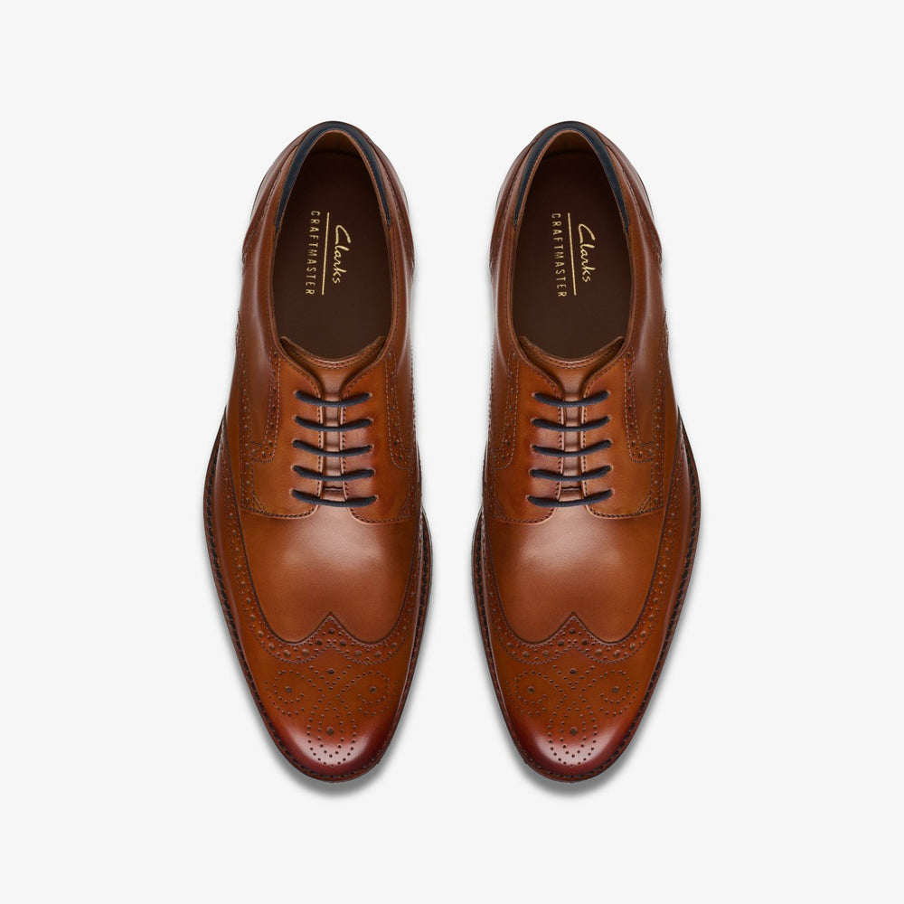 Craft Arlo Limit Brogue Tan Leather | Clarks outlet