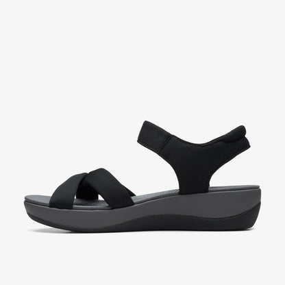 Arla Shore Black Textile | Clarks on Sale