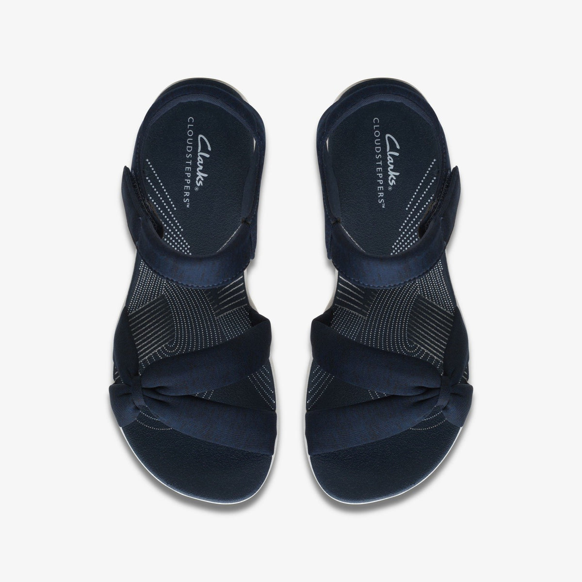 Arla Shore Navy Textile | Clarks for sale