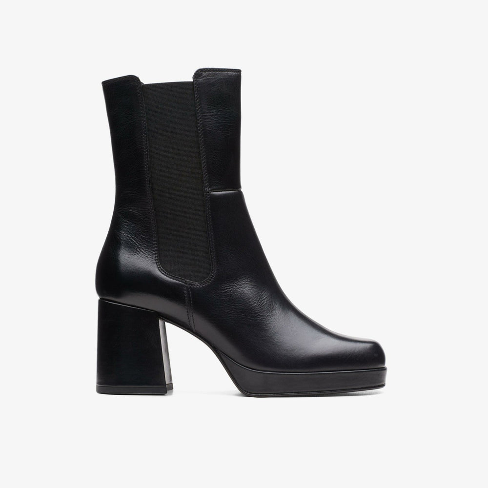 Pique Up Black Leather | Clarks outlet