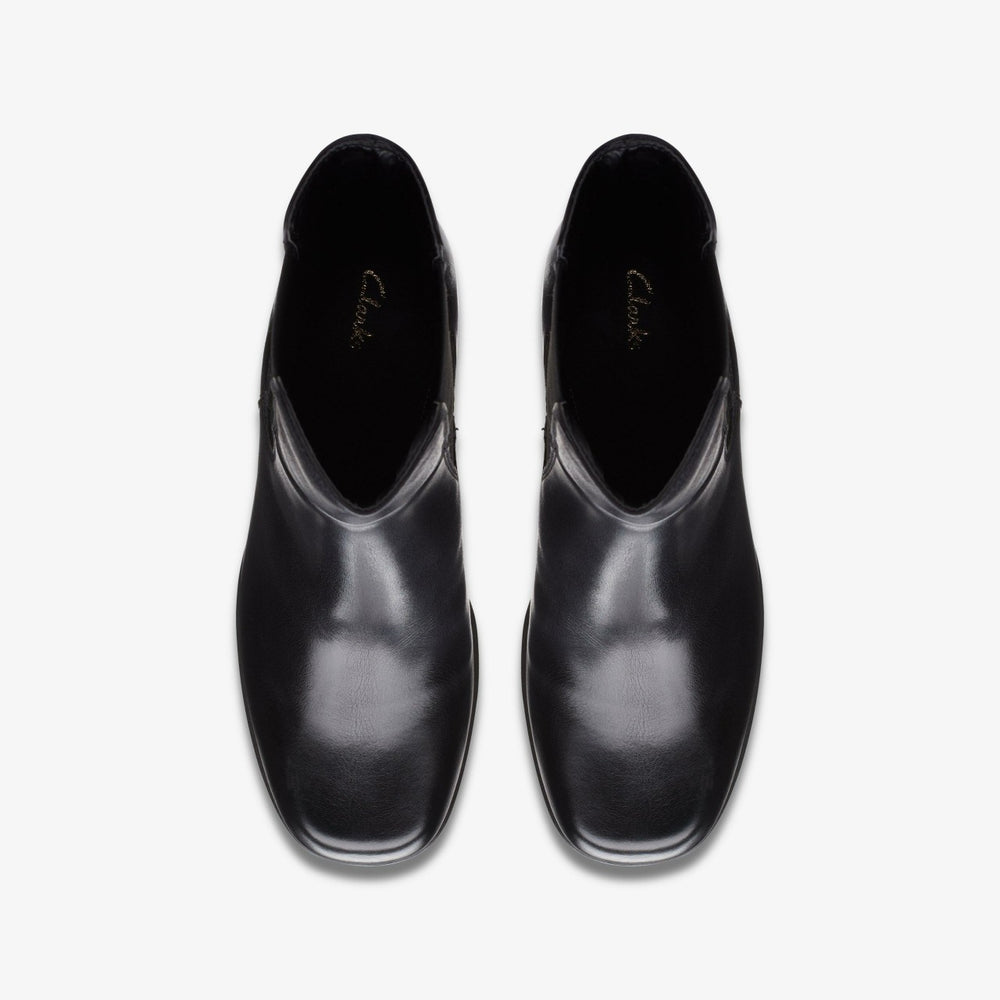 Pique Up Black Leather | Clarks outlet