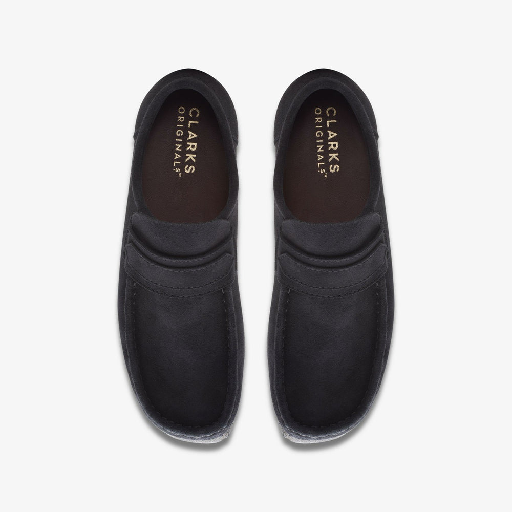 Wallabee Loafer Black Suede | Clarks discount