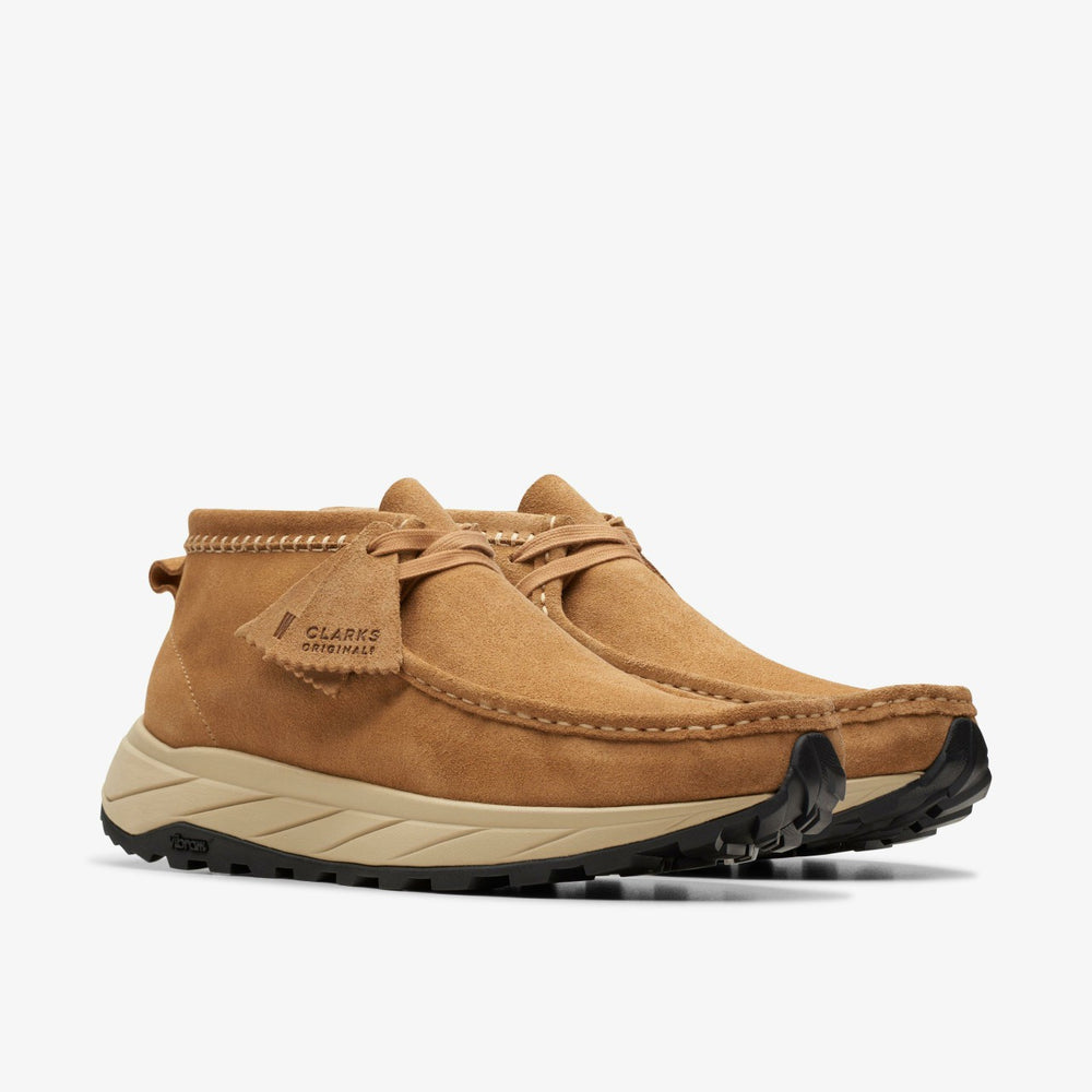 Wallabee Eden Dark Sand Suede | Clarks for sale